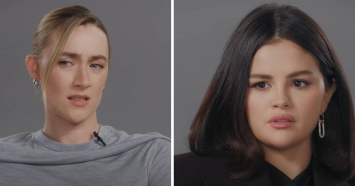 Screenshot of Saoirse Ronan and Selena Gomez from December 11, 2024  episode of 'Actors on Actors' (Cover Image Source: YouTube | Variety - The Podcast)