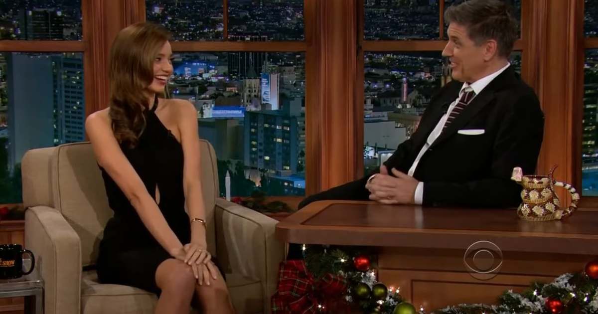 Screenshot of Miranda Kerr and Craig Ferguson from 'Late Late Show With Craig Ferguson' March 2012 episode (Cover Image Source: YouTube | Late Late Show With Craig Ferguson )