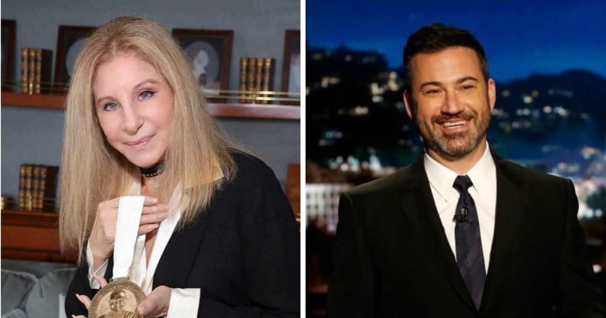 (L) Barbra Streisand receives The Justice Ruth Bader Ginsburg Woman of Leadership Award, (R) Jimmy Kimmel on the sets of 'Jimmy Kimmel Live!' (Cover Image Source: Photo by (L) Kevin Mazur, (R) Randy Holmes | Getty Images)