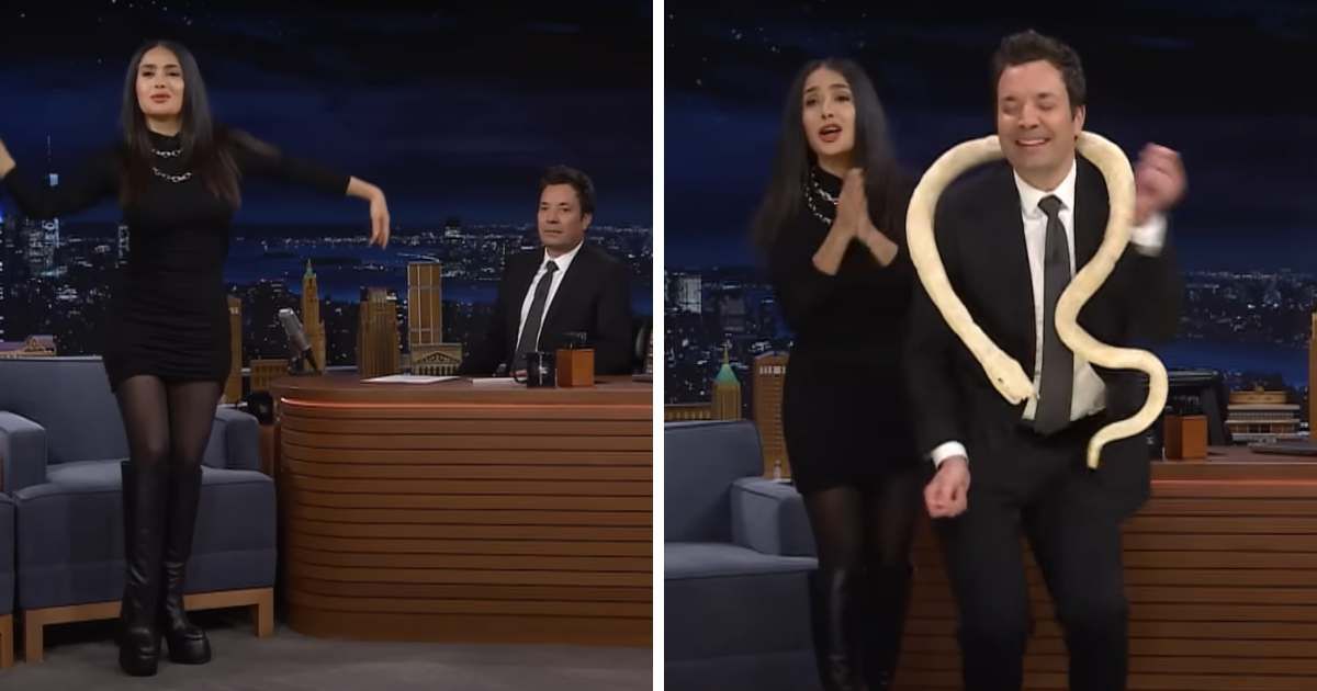 Salma Hayek and Jimmy Fallon from 'The Tonight Show Starring Jimmy Fallon' (Cover Image Source: YouTube | The Tonight Show Starring Jimmy Fallon)