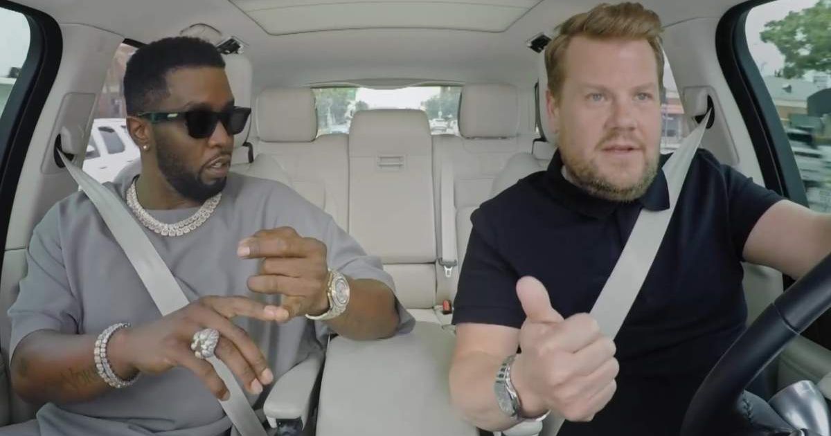Screenshot of Sean 'Diddy' Combs and James Corden from 'The Late Late Show with James Corden' (Cover Image Source: X | The Late Late Show with James Corden)