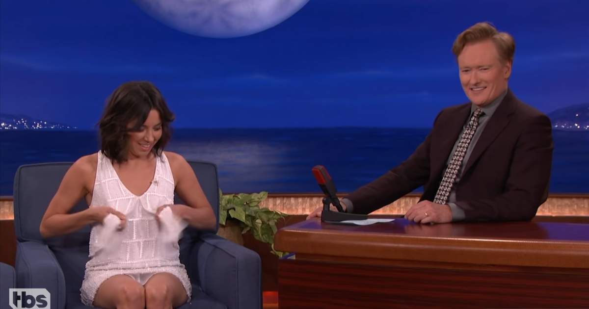 Screenshot of Aubrey Plaza and Conan O'Brien from an episode of 'Conan on TBS' July 2013 (Cover Image Source: YouTube| Team Coco)
