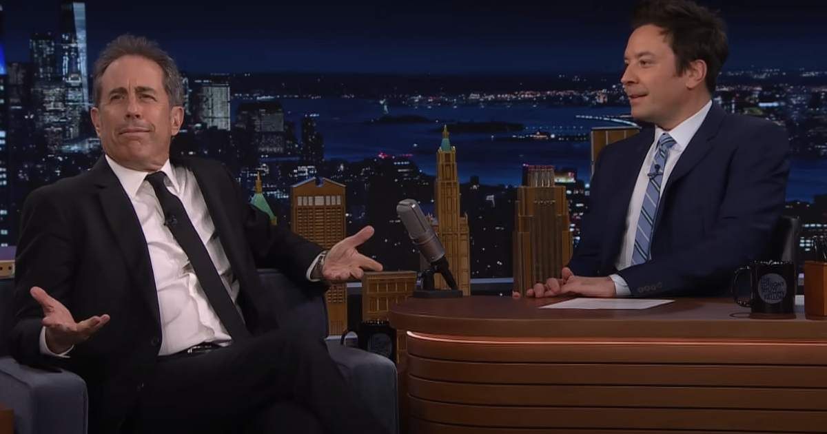 A screenshot of Jerry Seinfeld and Jimmy Fallon from a 2024 episode of 'The Tonight Show Starring Jimmy Fallon' (Cover Image Source: YouTube | The Tonight Show Starring Jimmy Fallon)