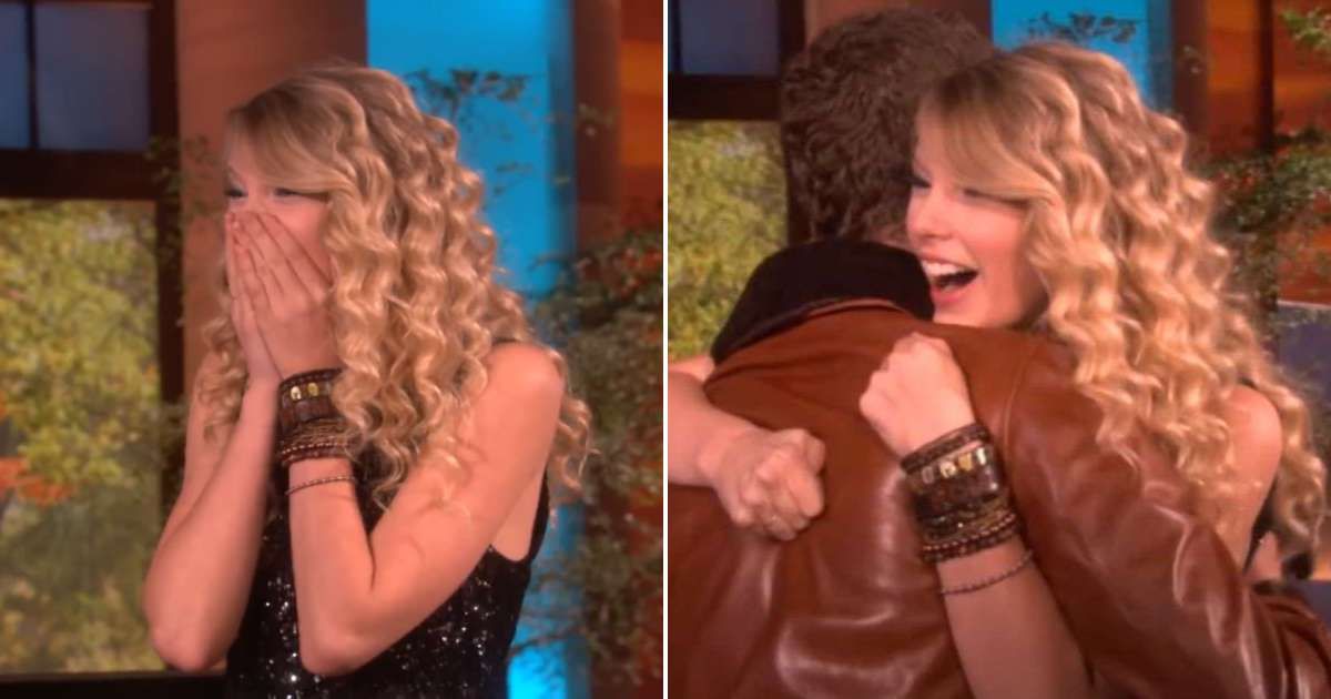 A screenshot of Taylor Swift with her music crush from 'The Ellen Show' (Cover Image Source: YouTube | TheEllenShow)