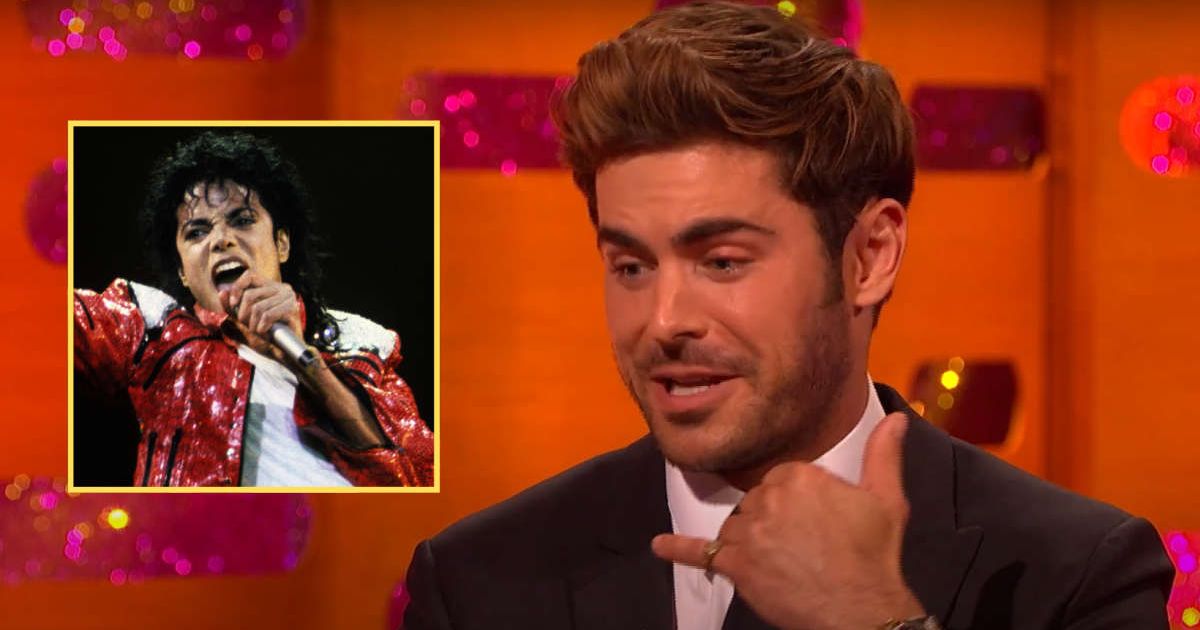 Screenshot of Zac Efron from 'The Graham Norton Show'; (Inset) Michael Jackson performs during 1988 'Bad' tour (Cover Image Source: YouTube | The Graham Norton Show; (inset) Getty Images | Photo by Kevin Mazur)