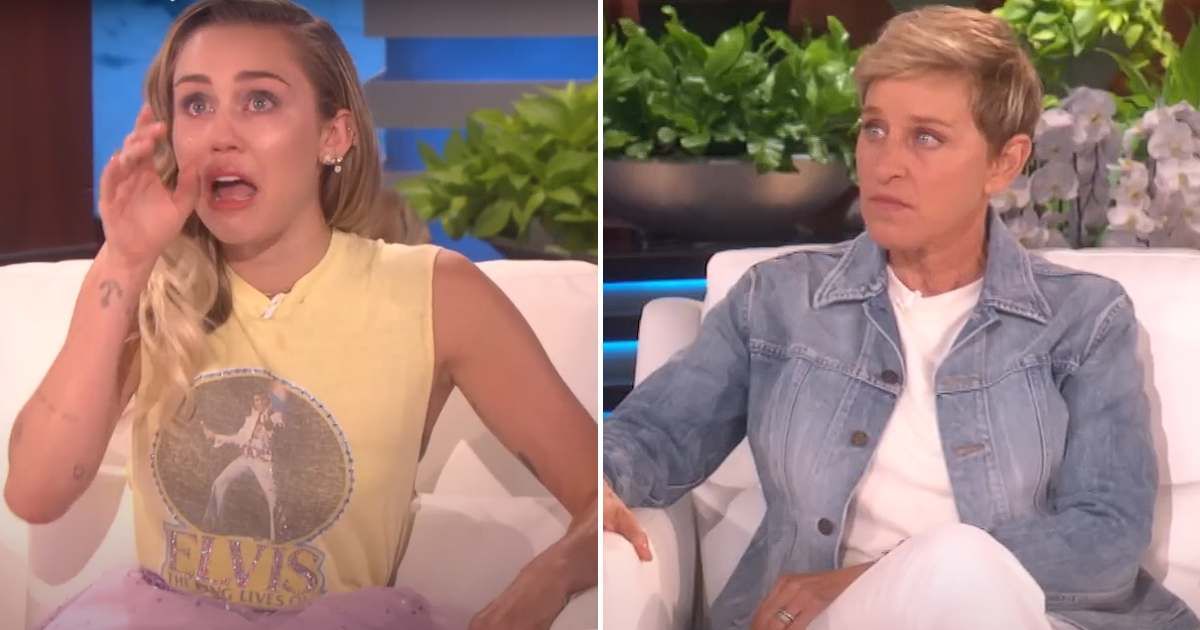 Screenshots of Miley Cyrus and Ellen DeGeneres from an episode of 'The Ellen DeGeneres Show' (Cover Image Source: YouTube | The Ellen Show)