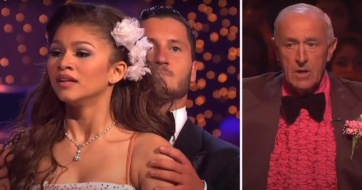 Screenshots of Zendaya, Val Chmerkovskiy (L), and judge Len Goodman (R) from 'Dancing With the Stars' (Cover Image Source: YouTube | TEAM Valentin Chmerkovskiy)