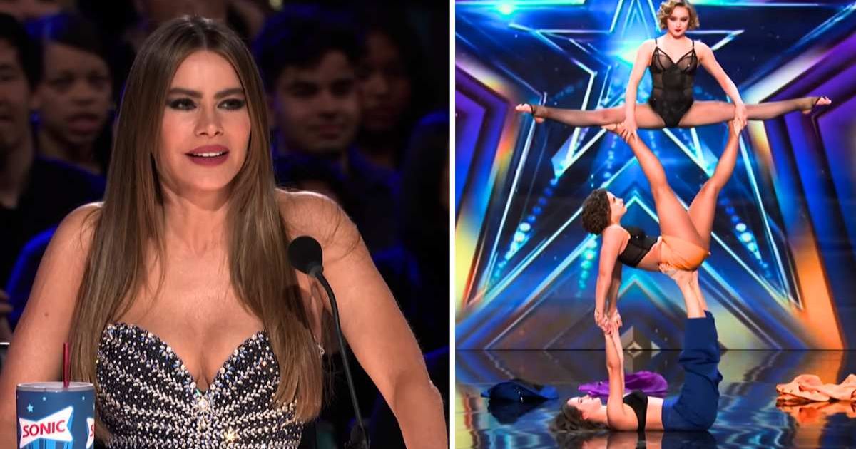 (L) Sofia Vergara and (R) Three G in screenshots from 'America's Got Talent'  (Cover Image Source: YouTube | America's Got Talent)