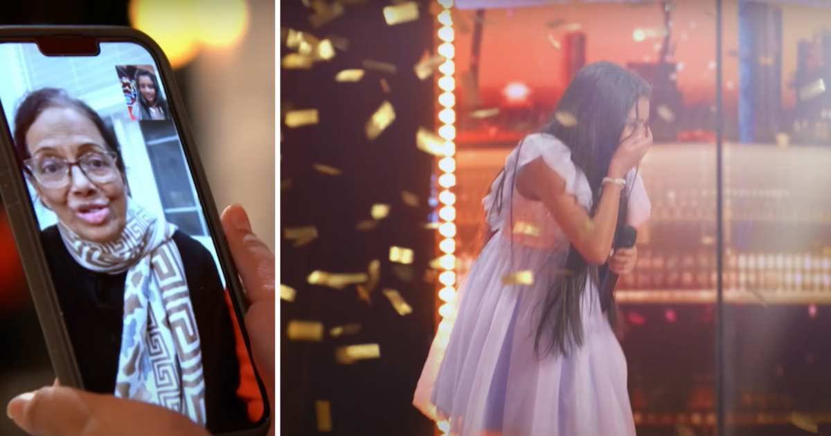 Screenshots of Pranysqa Mishra and her grandmother from July 2024 audition episode of  'AGT' Season 19 (Cover Image Source: YouTube | America's Got Talent)