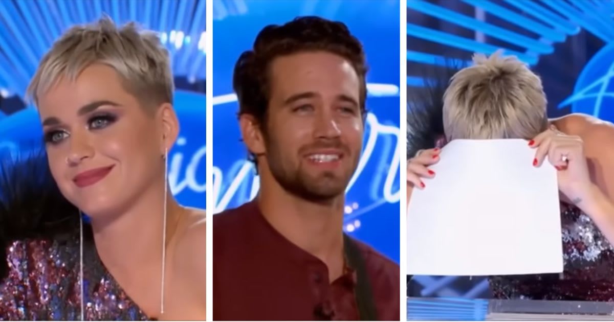 Screenshots of Katy Perry and contestant Trevor Holmes from 'American Idol' 2018 audition episode (Cover Image Source: YouTube| American Idol)