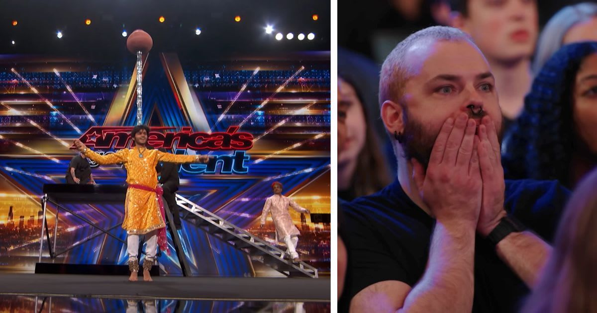 (L-R) Screenshot of Praveen Prajapat and a crowd member in awe from 'America's Got Talent' auditions (Cover Image Source: YouTube | America's Got Talent)