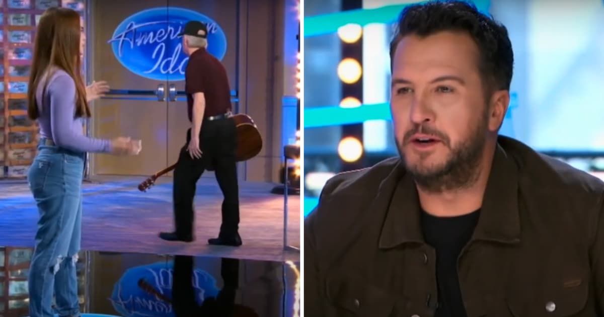 (L-R) Screenshot of contestant Danica Steakley’s father, Dan Steakley, from an episode of 'American Idol'; Screenshot of Luke Bryan from an episode of 'American Idol'(Cover Image Source: YouTube | from an episode of 'American Idol’)