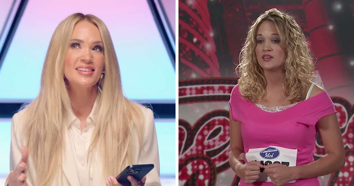 Screenshots of Carrie Underwood rewatching her 'American Idol' audition (Cover Image Source: YouTube | American Idol)