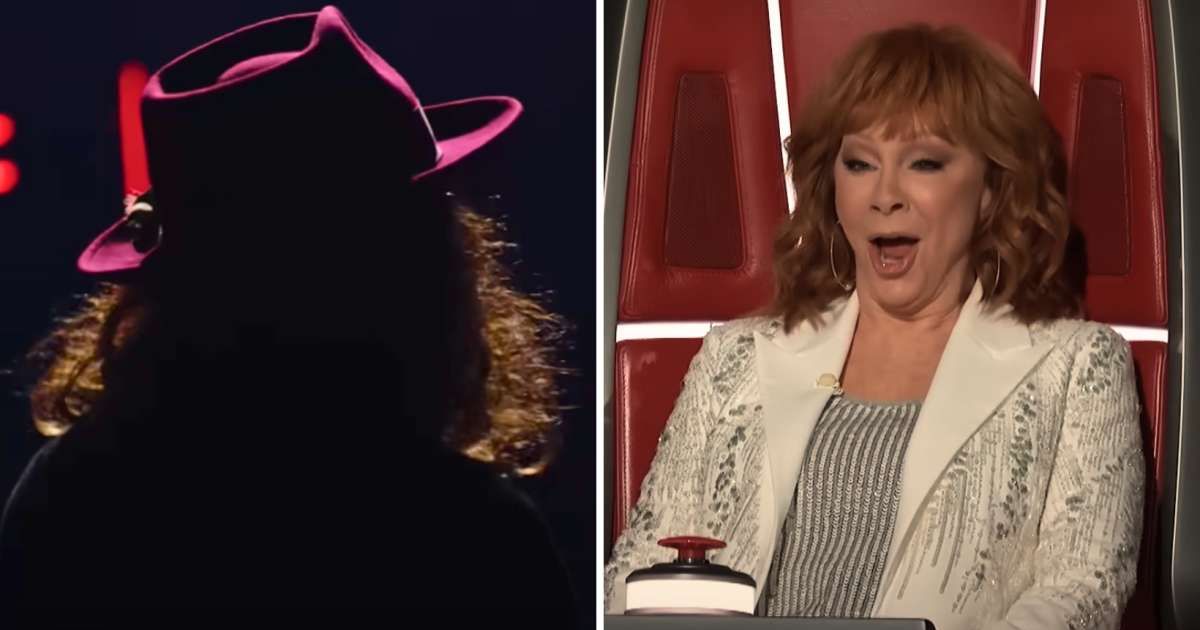A screenshot of Kevin James Graham and Reba McEntire from the blind audition episode of 'The Voice' (Cover Image Source: YouTube | The Voice)