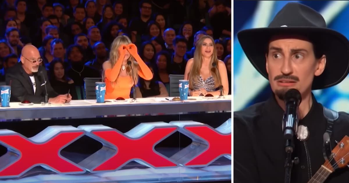 (L-R) Screenshots of Howie Mandel, Heidi Klum, and Sofia Vergara reacting to contestant Krista Komondor's big reveal from an episode of 'AGT' (Cover Image Source: (L-R) YouTube | America's Got Talent)