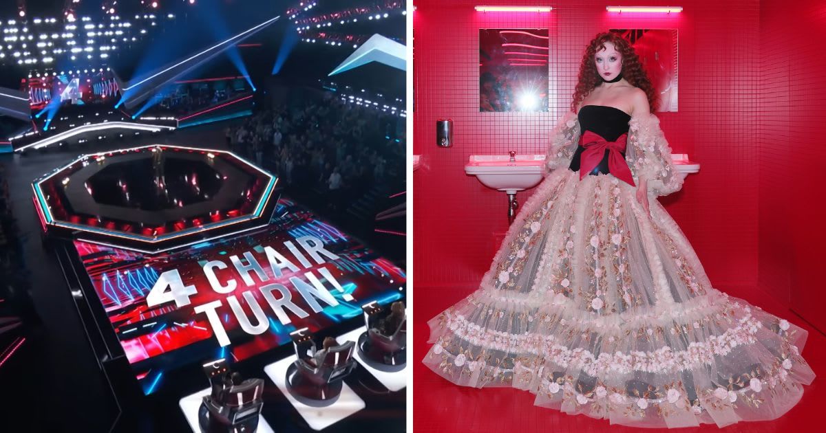'The Voice' judges' chairs; Chapell Roan attends Paris Fashion Week (Cover Image Source: (L-R) YouTube | The Voice; Getty Images | Photo by Vittorio Zunino Celotto)