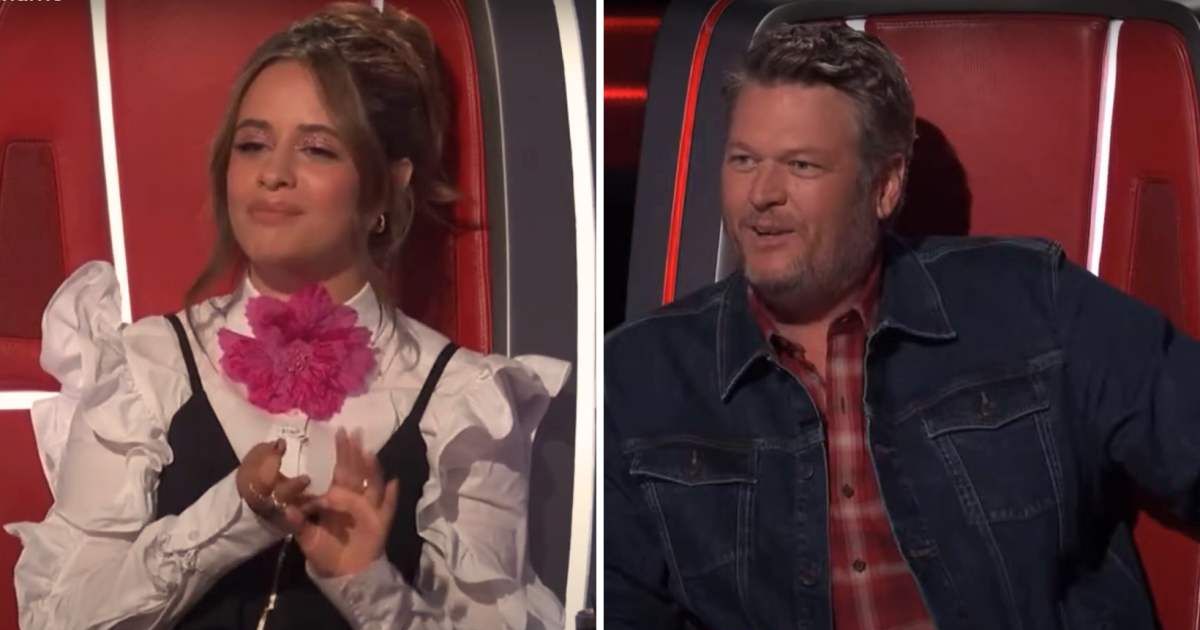 Screenshots of Camila Cabello and Blake Shelton from 'The Voice' 2022 episode (Cover Image Source: YouTube| The Voice)