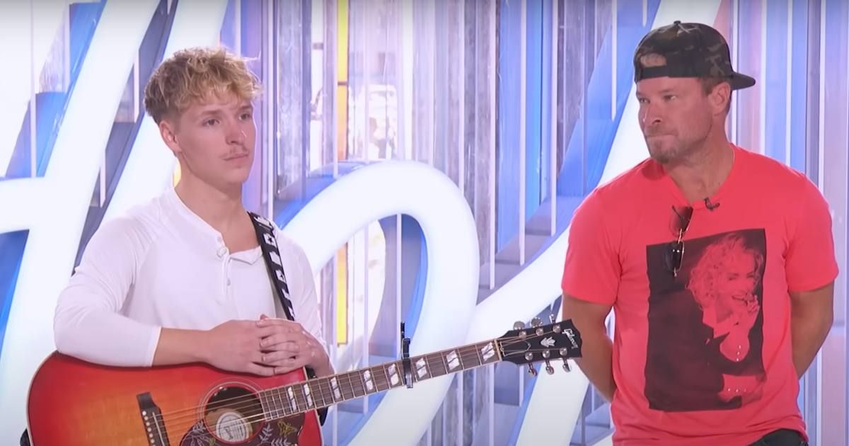 Screenshot of Baylee Littrell with his father Brian Littrell from 'American Idol' audition episode (Cover Image Source: YouTube | American Idol)