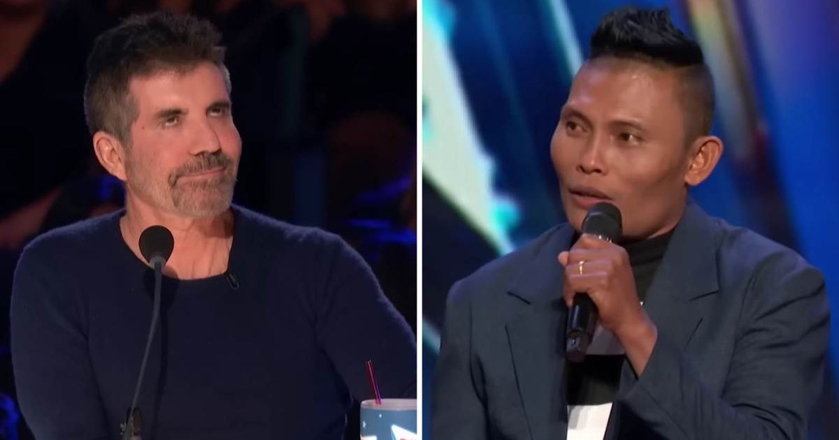 (L) Simon Cowell and (R) Roland Abante in screenshots from 'America's Got Talent' (Cover Image Source: YouTube | Talent Recap)