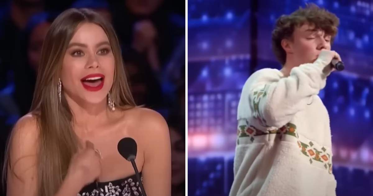 (L-R) Screenshots of Sofia Vergara and  contestant Thomas Day from an episode of 'America's Got Talent' (Cover Image Source: (L-R) YouTube| America's Got Talent)