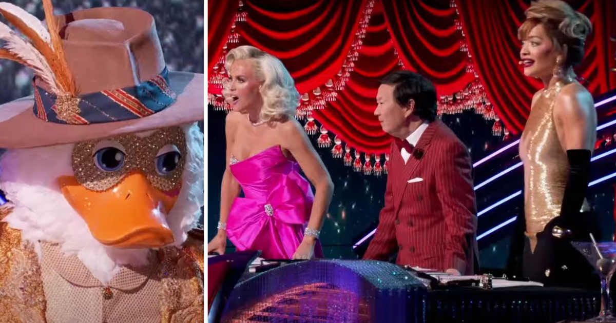 Screenshots of Lucky Duck (L) and 'The Masked Singer' judges from a 2025 episode (Cover Image Source: YouTube| The Masked Singer)