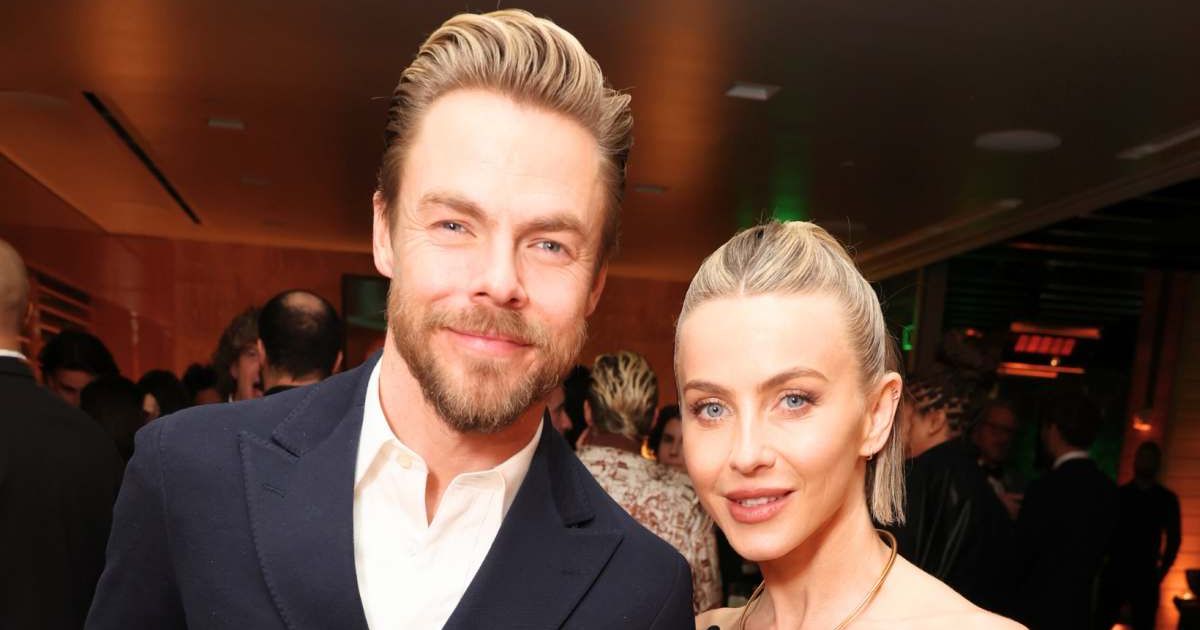 Derek Hough (L) and Julianne Hough attend the UTA 82nd Annual Golden Globes Afterparty at Marea on January 05, 2025 in Beverly Hills, California. (Cover Image Source: Getty Images/ Photo by Eric Charbonneau)