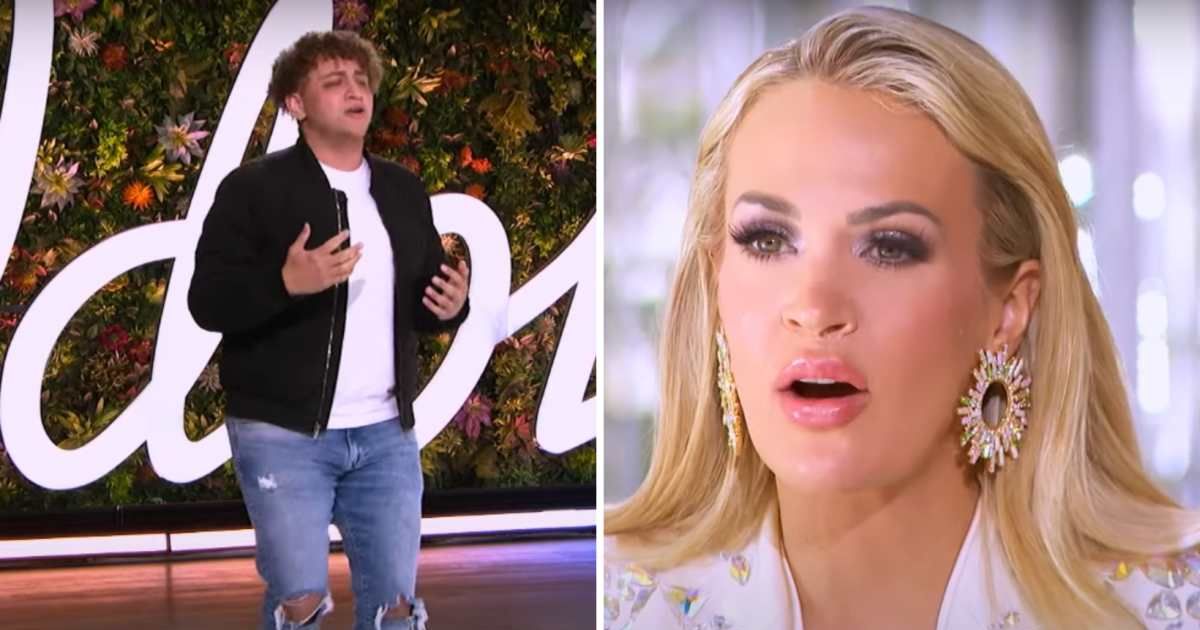 (L-R) Screenshot of contestant Filo Ebid and Carrie Underwood from 'American Idol' 2025 auditions episode (Cover image source: YouTube | American Idol)