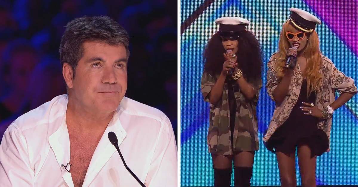 Screenshots of Simon Cowell and the duo Major from an episode of 'The X Factor' (Cover Image Source: YouTube | The X Factor UK)