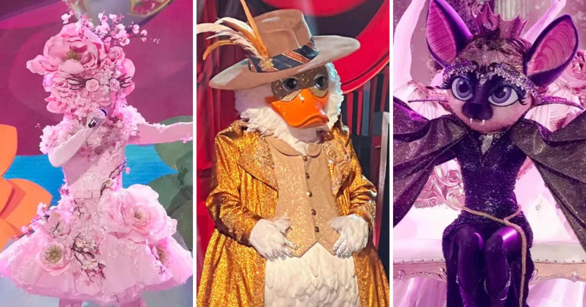 Screenshot of masked singers Cherry Blossom, Detective Lucky Duck and Bat from an episode of 'The Masked Singer' (Cover Image Source: FOX | The Masked Singer)