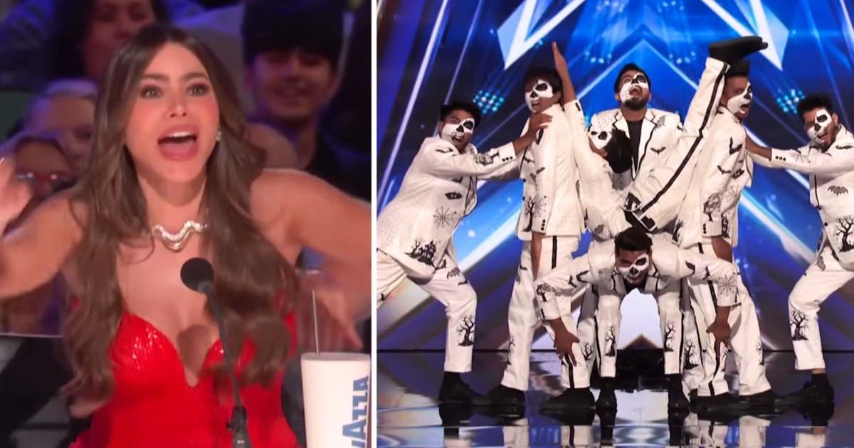 Screenshot of Sofia Vergara reacting to a dance group (R) performing their act from 'America's Got Talent' Season 20 trailer (Cover Image Source: YouTube | America's Got Talent )