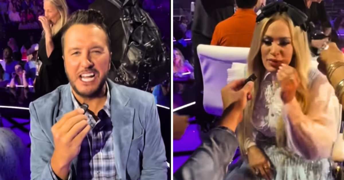 (L) Luke Bryan and (R) Carrie Underwood in screenshots from a Instagram clip (Cover Image Source: Instagram | @lukebryan)