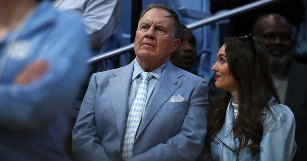 Bill Belichick and his girlfriend, Jordon Hudson at Dean E. Smith Center on March 08, 2025, in Chapel Hill, North Carolina. (Cover image source: Photo by Jared C. Tilton | Getty Images)
