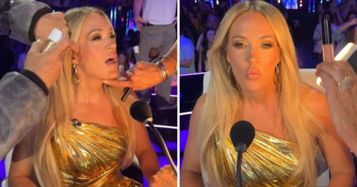 Screenshots of Carrie Underwood from an 'American Idol' behind-the-scenes video (Cover Image Source: Instagram | @carrieunderwood)