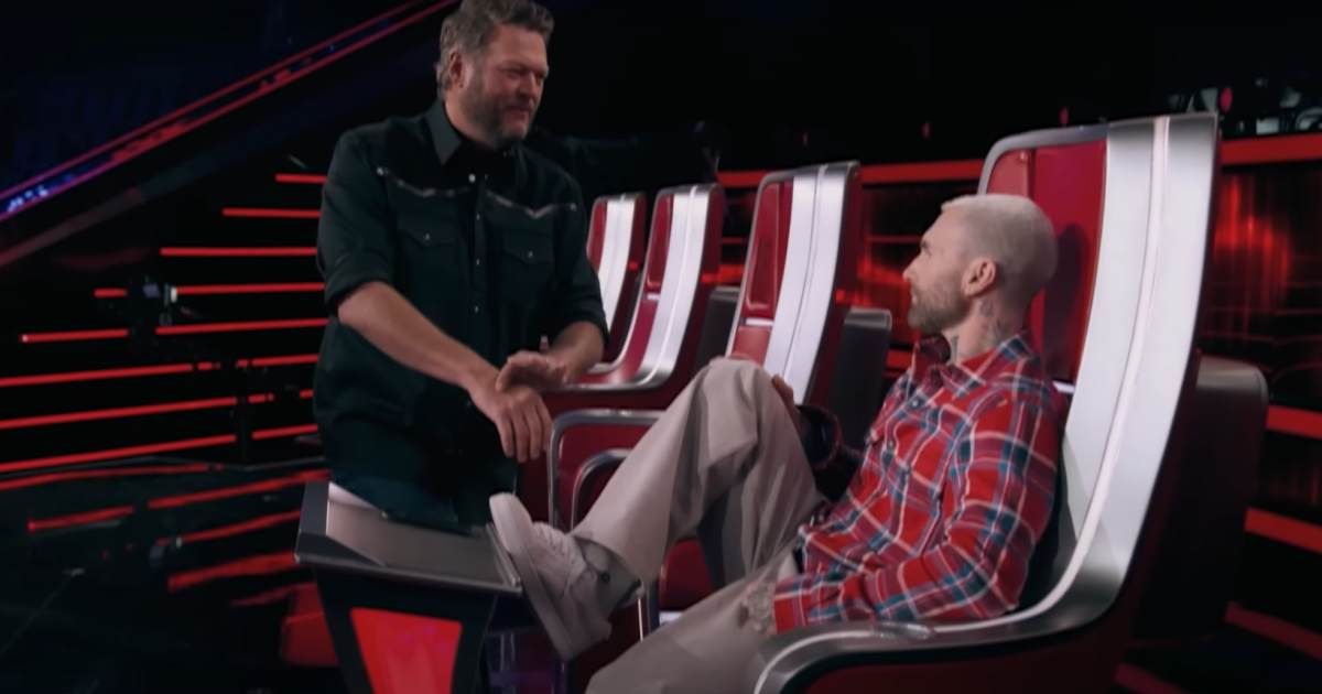 Screenshot of Blake Shelton and Adam Levine from The Voice. (Cover image source: The Voice | YouTube)