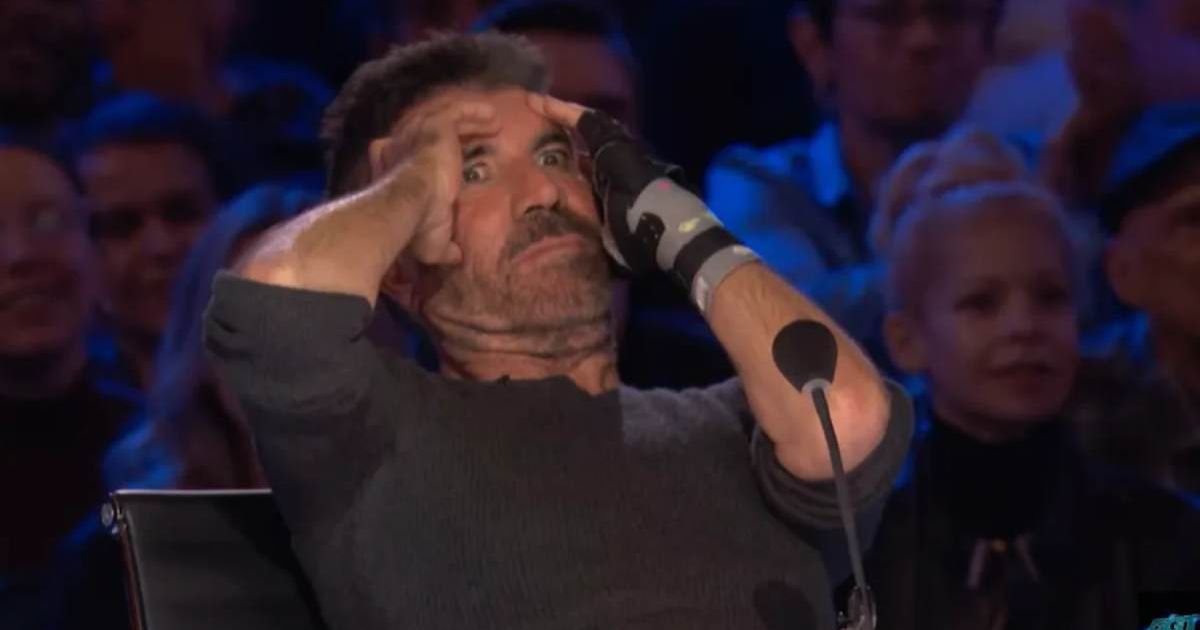 Screenshot of Simon Cowell reacting to an audition from 'America's Got Talent' 2022 episode (Image Source: NBC | America's Got Talent)