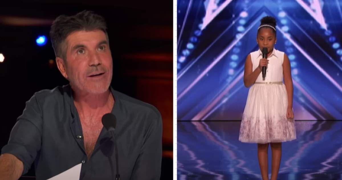 Screenshot of Simon Cowell and 9-year-old contestant Victory Brinker from 'America's Got Talent' Season 16 (Cover Image Source: YouTube | America's Got Talent)