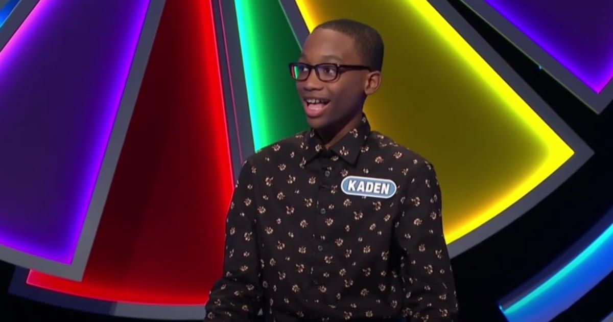 Picture of 13-year-old contestant Kaden Nye on the sets of 'Wheel of Fortune.' (Cover Image Source: YouTube/Kaden Nye)