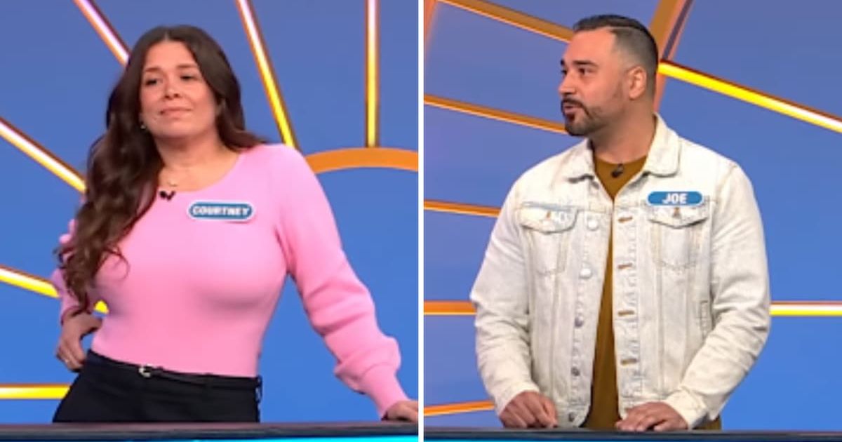 Photos of contestant Courtney White and Joe Vargas on the sets of 'Wheel of Fortune' (Cover Image Source: Instagram | @wheeloffortune)