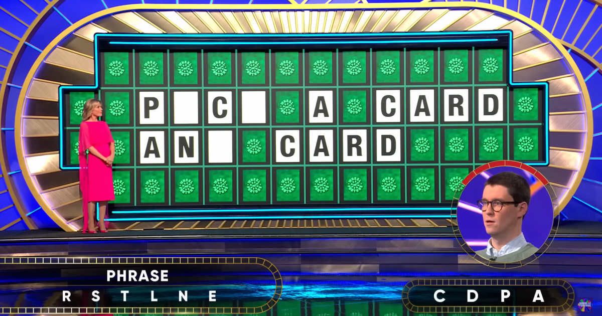 A screenshot of Pat Ralph from an episode of 'Wheel of Fortune' (Image Source: YouTube | Wheel of Fortune)
