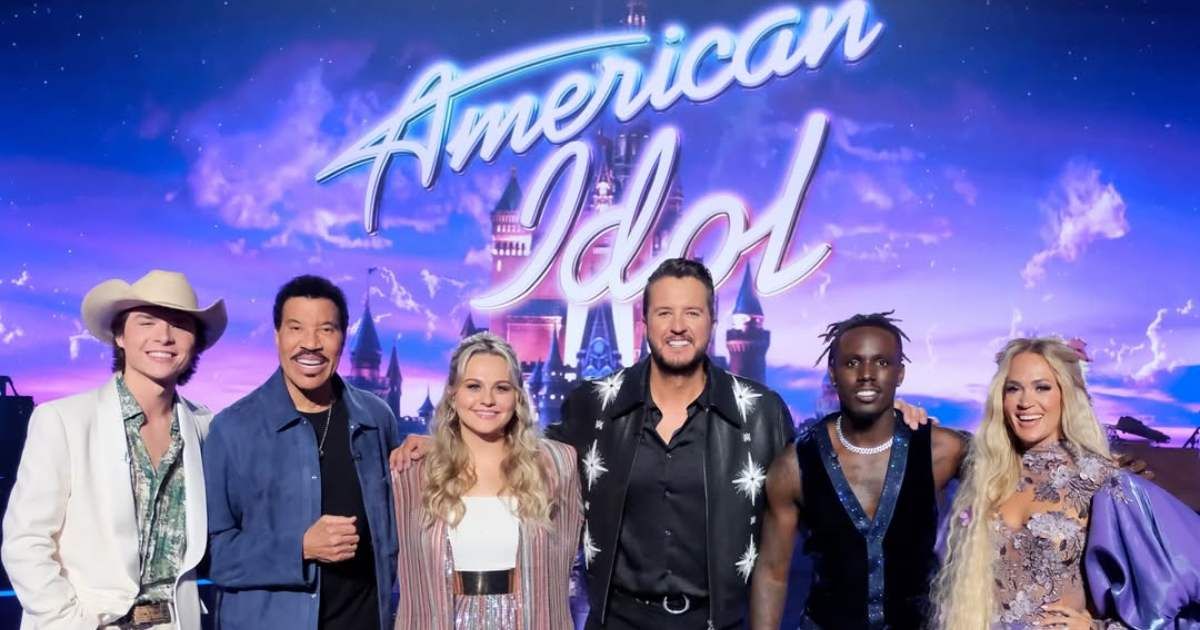 (L-R) John Foster, Lionel Richie, Breanna Nix, Luke Bryan, Jamal Roberts, and Carrie Underwood on the sets of 'American Idol' (Cover Image source: Instagram |@americanidol)