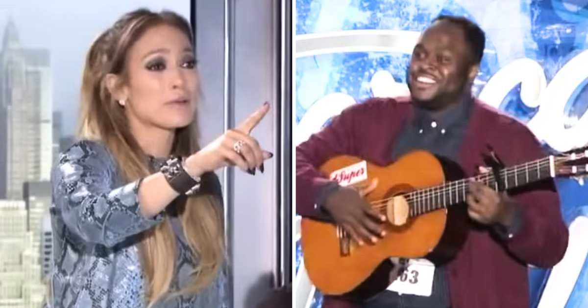 (L) Jennifer Lopez and (R) Anderson Footman in screenshots from 'American Idol' (Cover Image Source: YouTube | Hollywood Anderson)