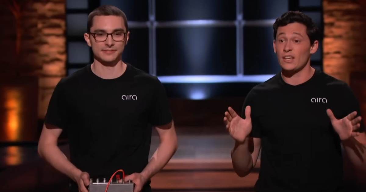 Screenshot of Eric Goodchild and Jake Slatnick from an episode of 'Shark Tank'. (Image Source: YouTube | Sony Pictures Television)