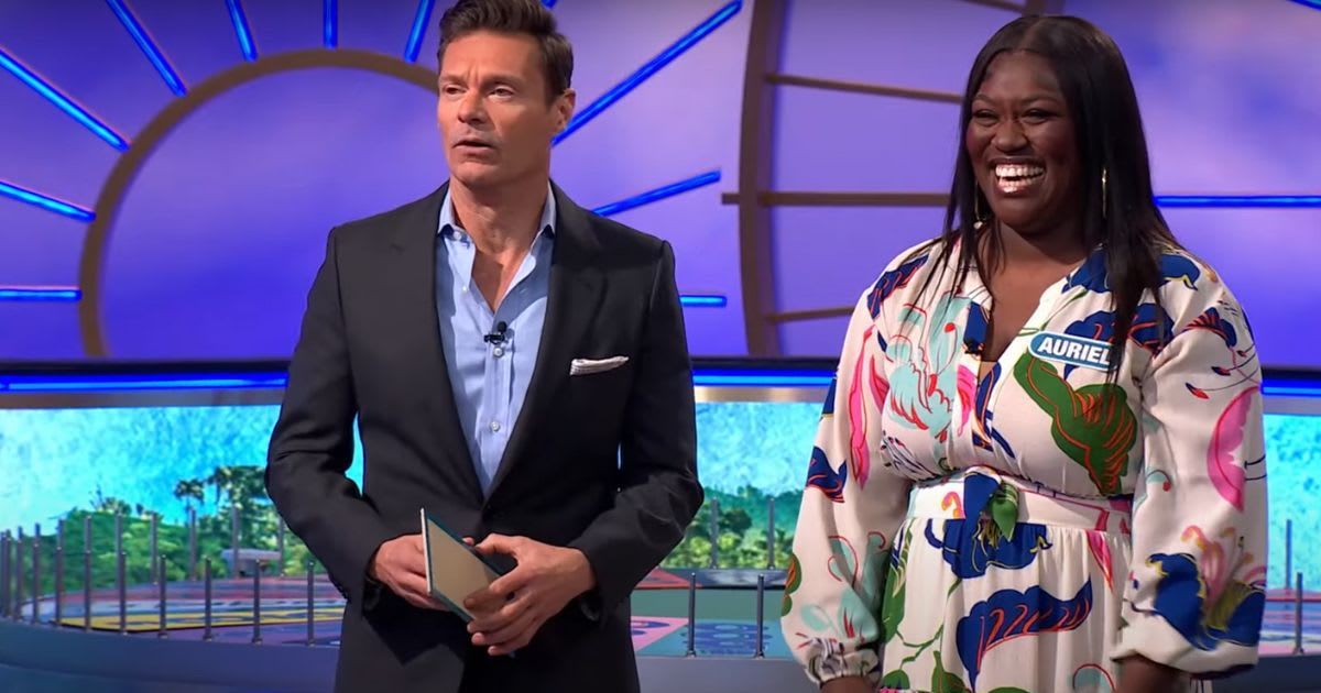 Screenshot of Ryan Seacrest and Auriel Heath on 'Wheel of Fortune' March 10, 2025 episode (Cover Image Source: YouTube | Wheel of Fortune)