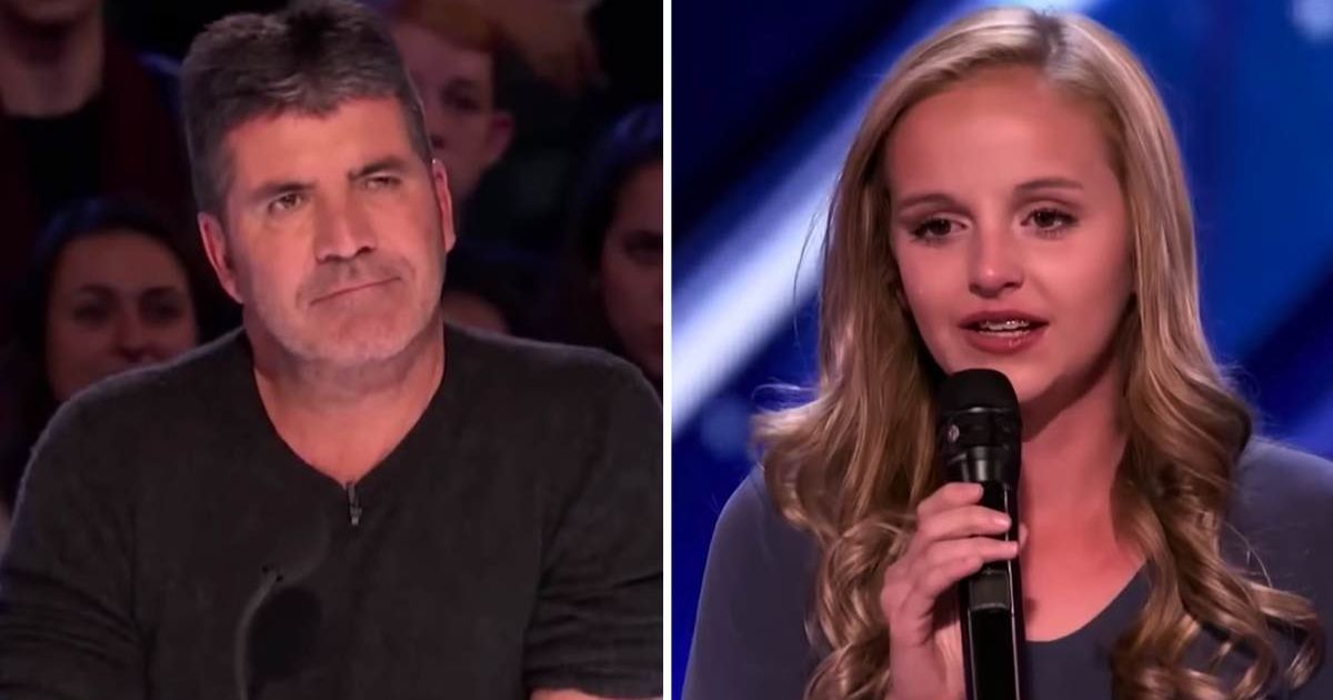 (L) Simon Cowell and (R) Eve Clair in screenshots from 'America's Got Talent' (Cover Image Source: YouTube | Talent Recap)