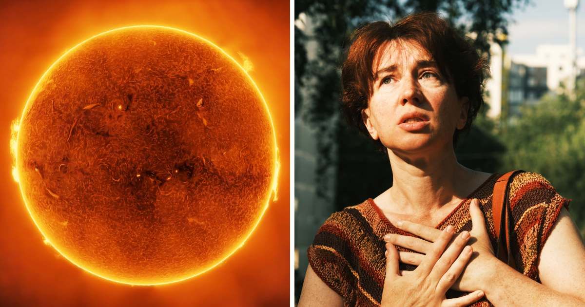 Representative cover Image Sources:
Left: Sun emitting solar flares in H-alpha light wavelength. Getty Images | Photo by Javier Zayas Photography
Right: Woman having heart pain and breathing problems in extremely hot weather. Getty Images | Photo by invi