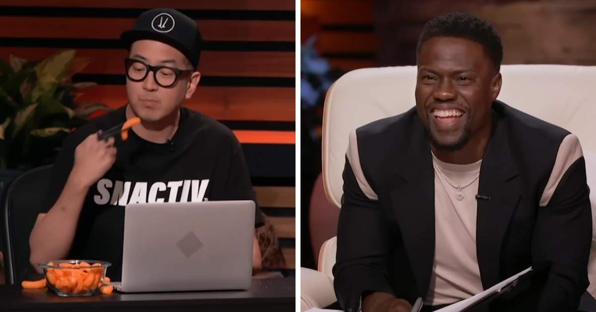 Screenshot of  Kevin Choi and Kevin Hart from an episode of 'Shark Tank' (Image Source: YouTube | Sony Pictures Television)