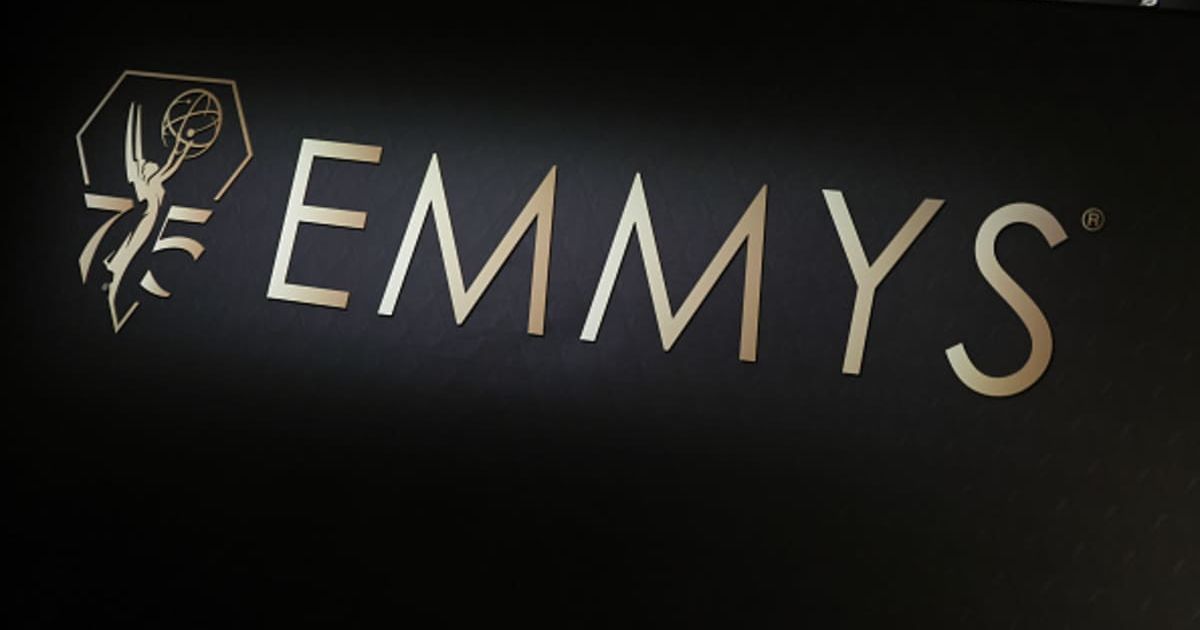A general view of the Emmys logo at the 75th Primetime Emmys exclusive press preview in Los Angeles, California (Cover Image Source: Getty Images | Photo by Rodin Eckenroth)