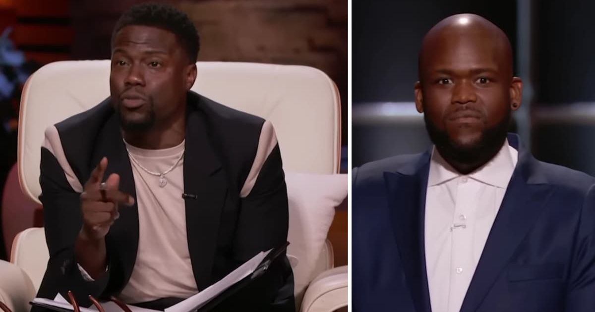Screenshots of Kevin Hart and Alexiou Gibson from Shark Tank. (Cover Image Source: YouTube | Shark Tank Global)