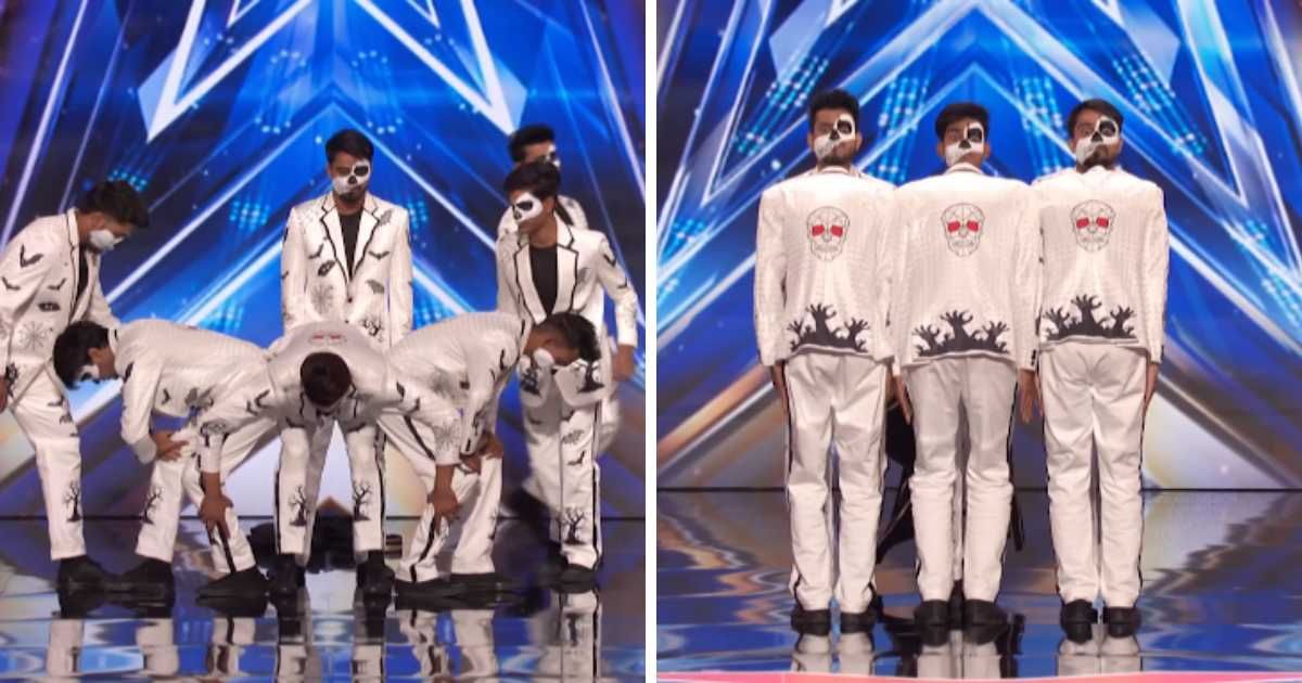 Screenshots of the Unreal dance group performing on 'America's Got Talent' Season 20 (Cover Image Source: YouTube | America's Got Talent)