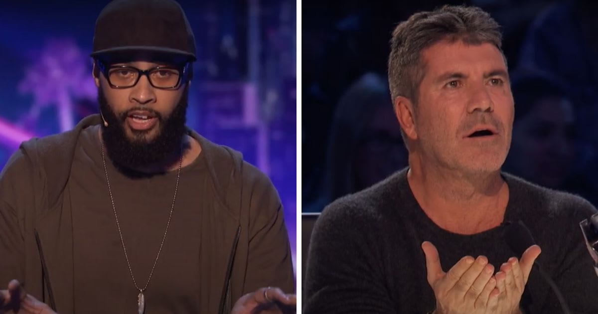Screenshots of Eric Jones and Simon Cowell from  'America's Got Talent' (Cover Image Source: YouTube | America's Got Talent)